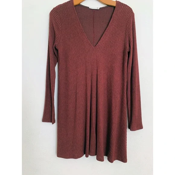 long sleeve casual fall dress Final Sale Plus Size Long Sleeve Casual Loose Pocket Dress in Orange